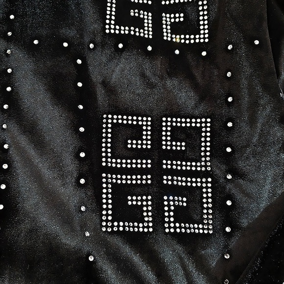 Givenchy Rhinestone Logo Velvet Jacket - Picture 3 of 16